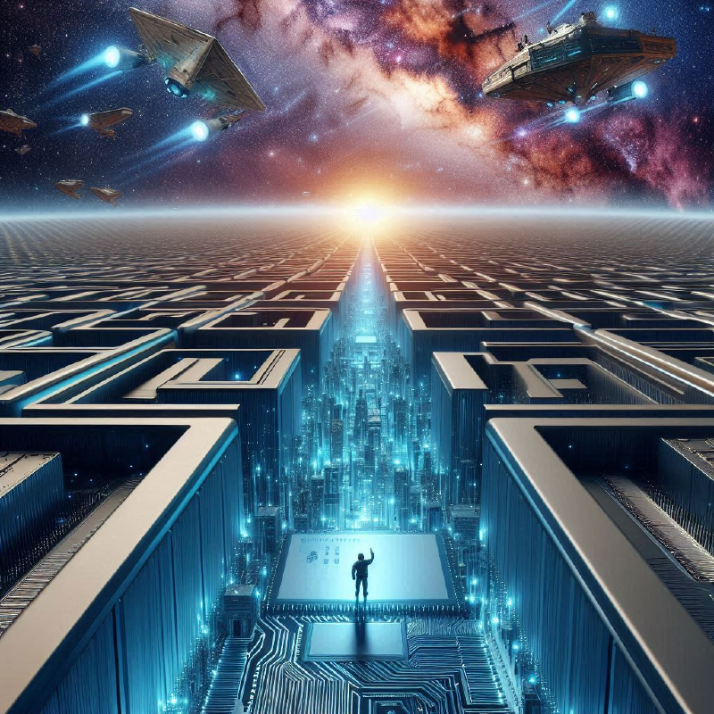 Man looking ahead to continue technology revolution