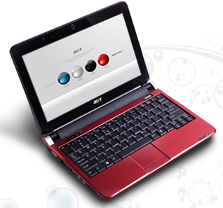 Acer Aspire One Netbook - 10 inch Red